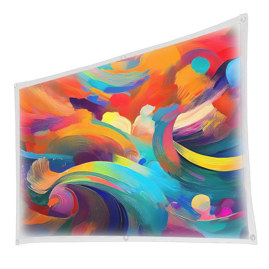 100 Projector Screen with Mounting Kit White