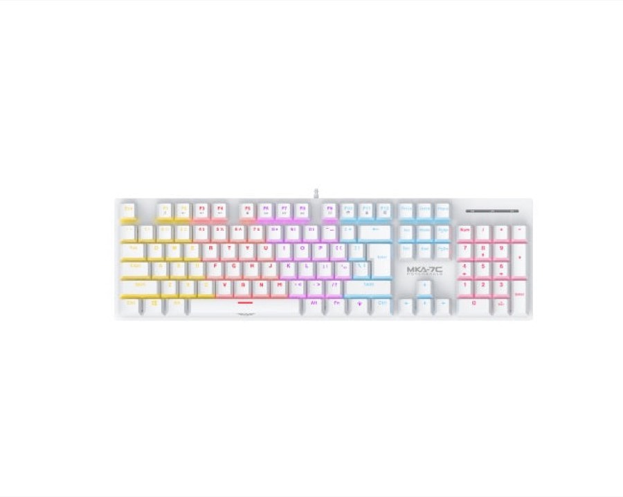 Armaggeddon mka-7c 2024 Clicky Keyboard - White