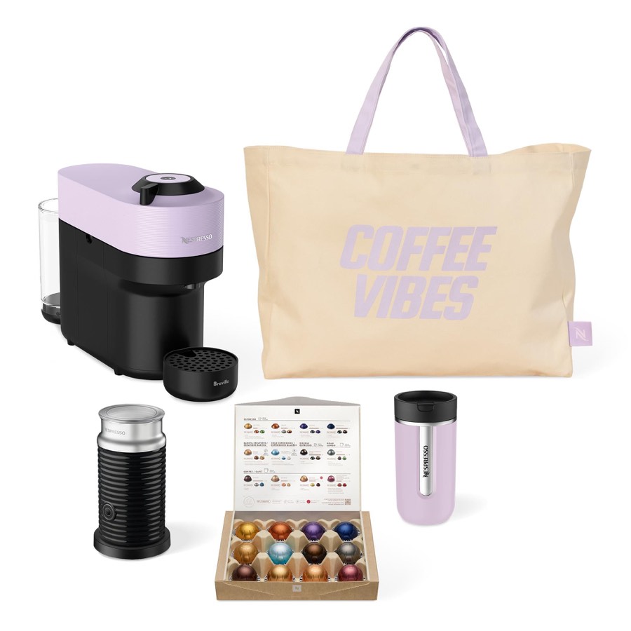 Breville Nespresso Vertuo Pop BNV150LIL Capsule Coffee Machine Value Pack