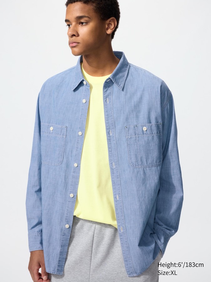 Chambray Overshirt Long Sleeve