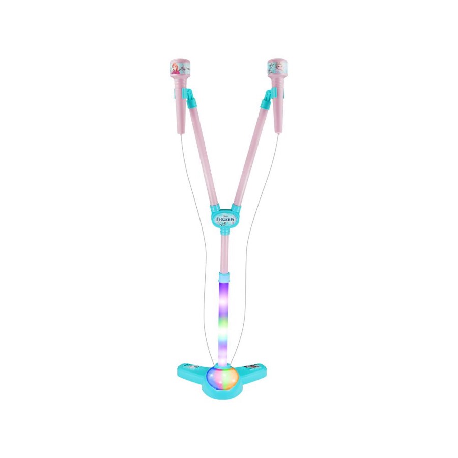 Disney Frozen Double Karaoke Mic Stand with Colourful Lights