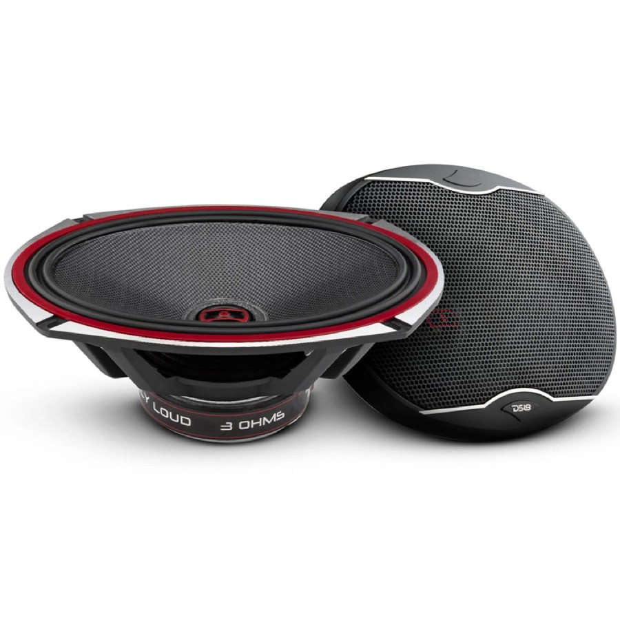 DS18 exl-sq6.9 6x9 2-way Coaxial Speakers with Fiber Glass Cone