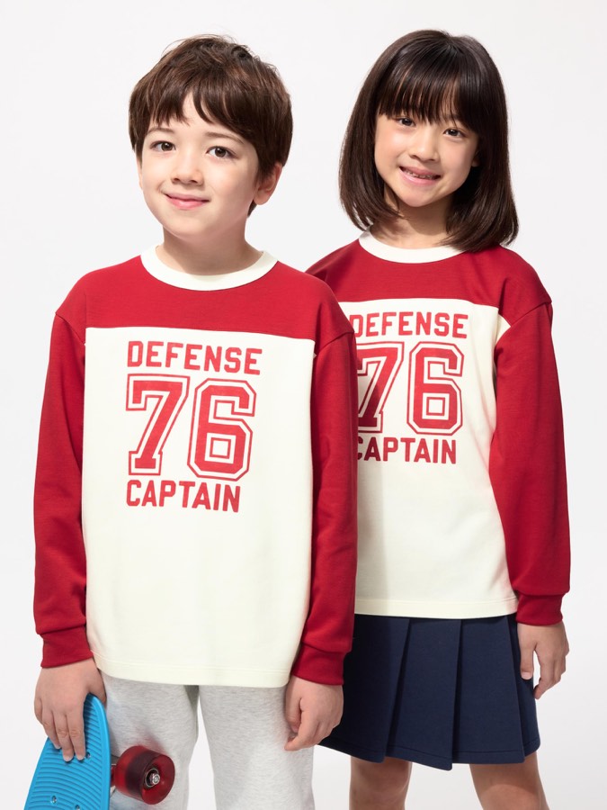 Kids Airism Graphic Cotton Crew Neck T Long Sleeve