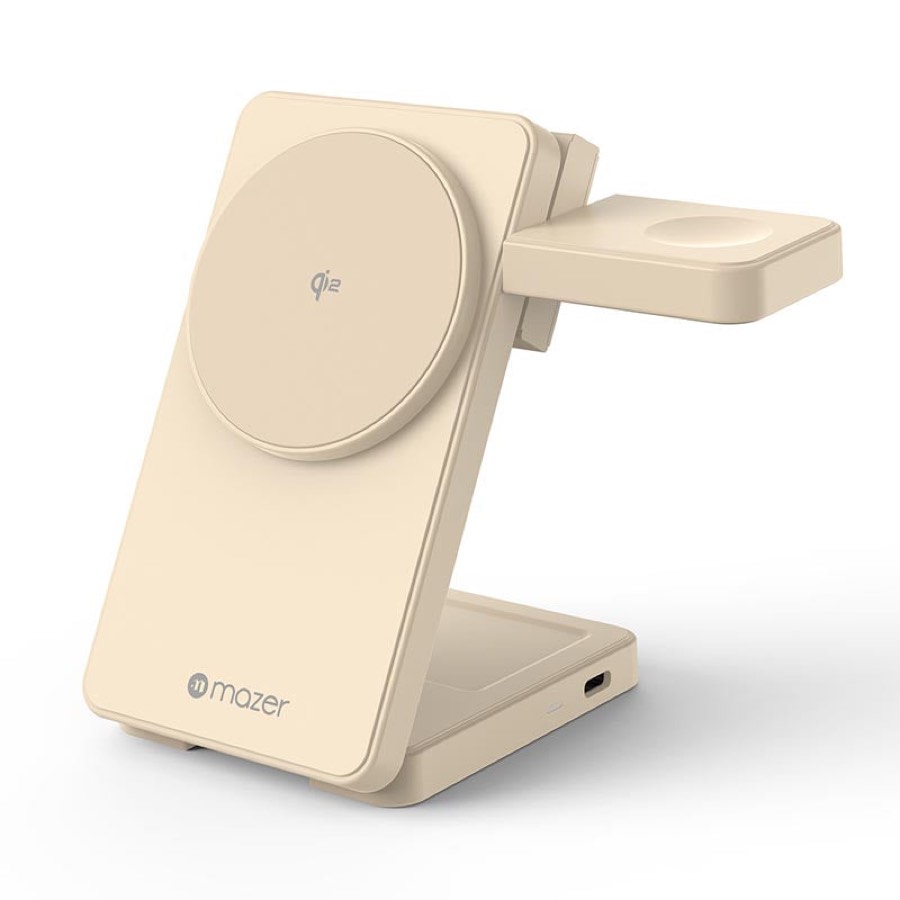 Mazer m-qi2-magfold06-dt QI2 25w Foldable 3-in-1 Wireless Charging Stand