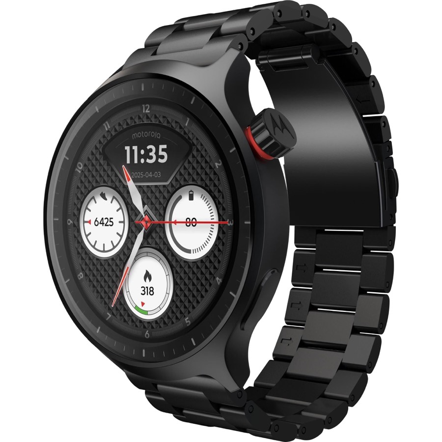Moto Smart Watch Stainless Steel Black