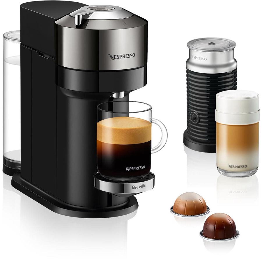 Nespresso Vertuo Next Deluxe Coffee Machine Dark Chrome