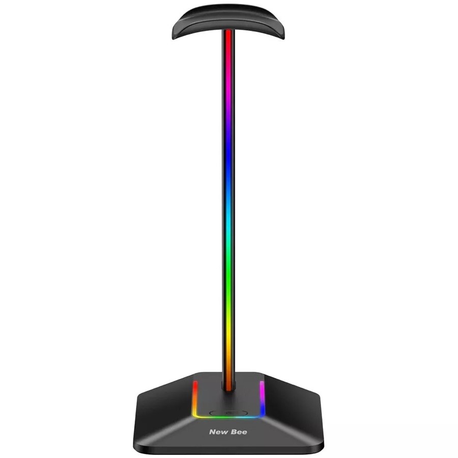 New Bee Usb Led Rgb Headphone Stand with 2 Charging