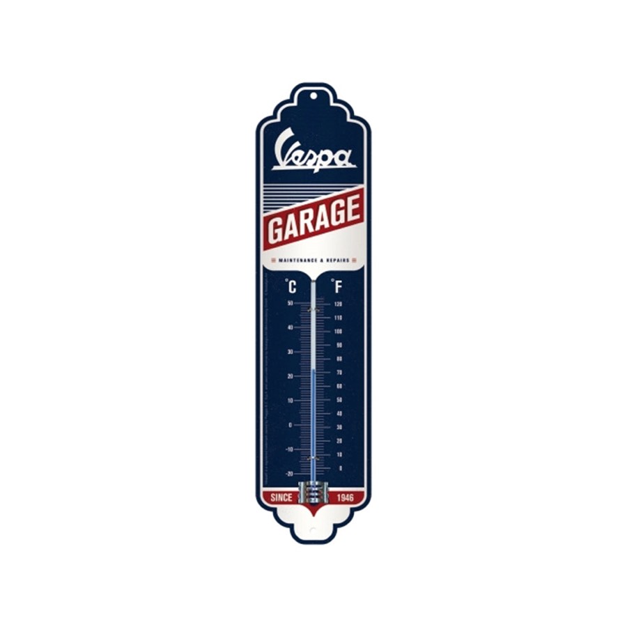 Nostalgic-art Wall Metal Thermometer Vespa Garage 28x6.5x2cm