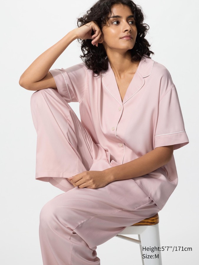 Satin Pajamas Short Sleeve