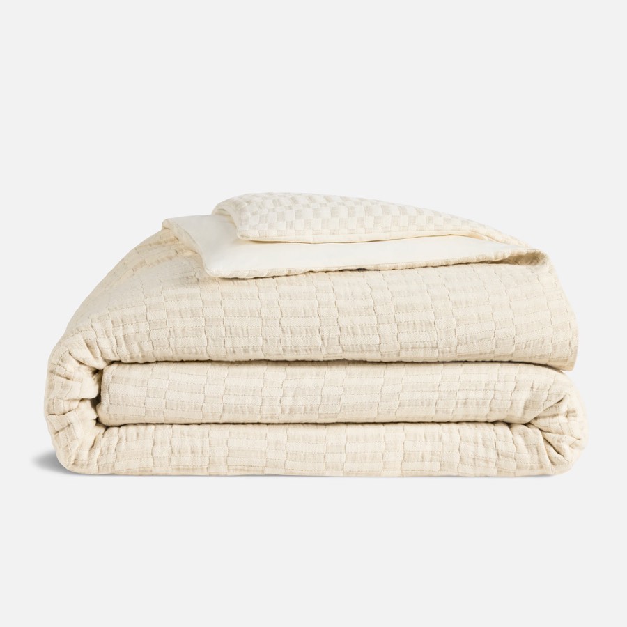 Woven Checkerboard Duvet Cover